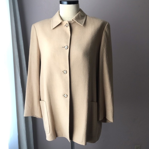 SFI Femme Camelhair Tan Blazer 12 L
